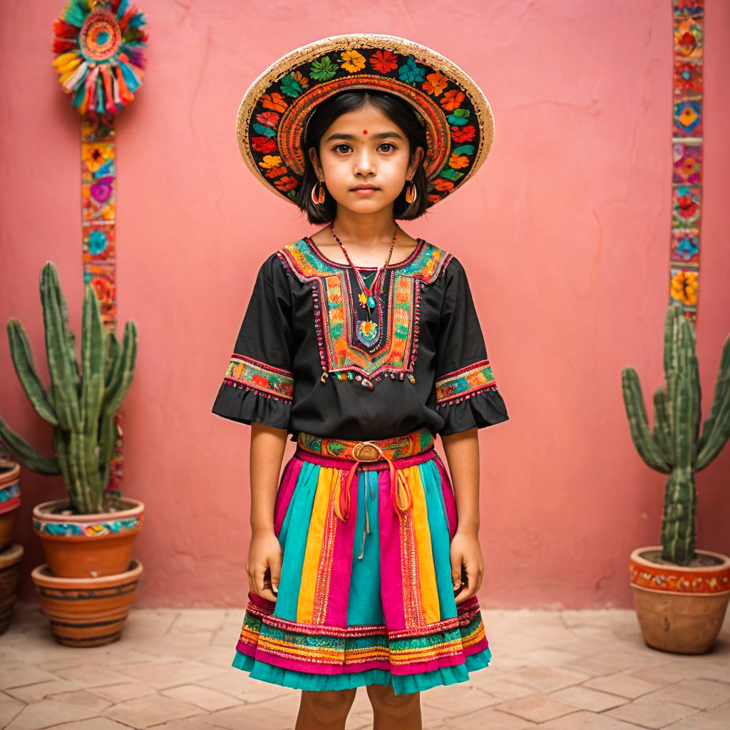 Vibrant Traditional Mexican Girl Portrait