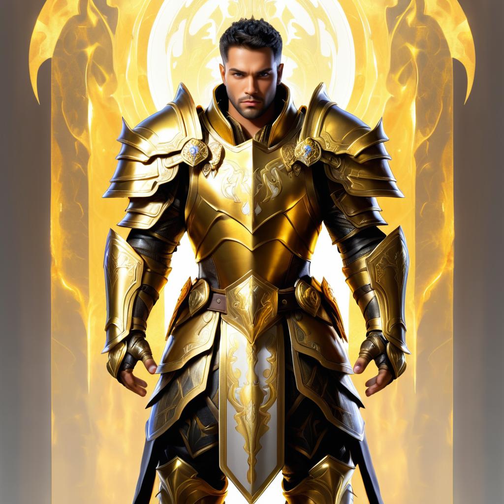 Epic Male Paladin Concept Art Design