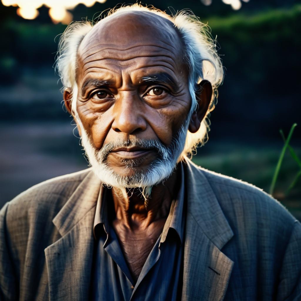 Dusk Portrait of a Wise Old Man