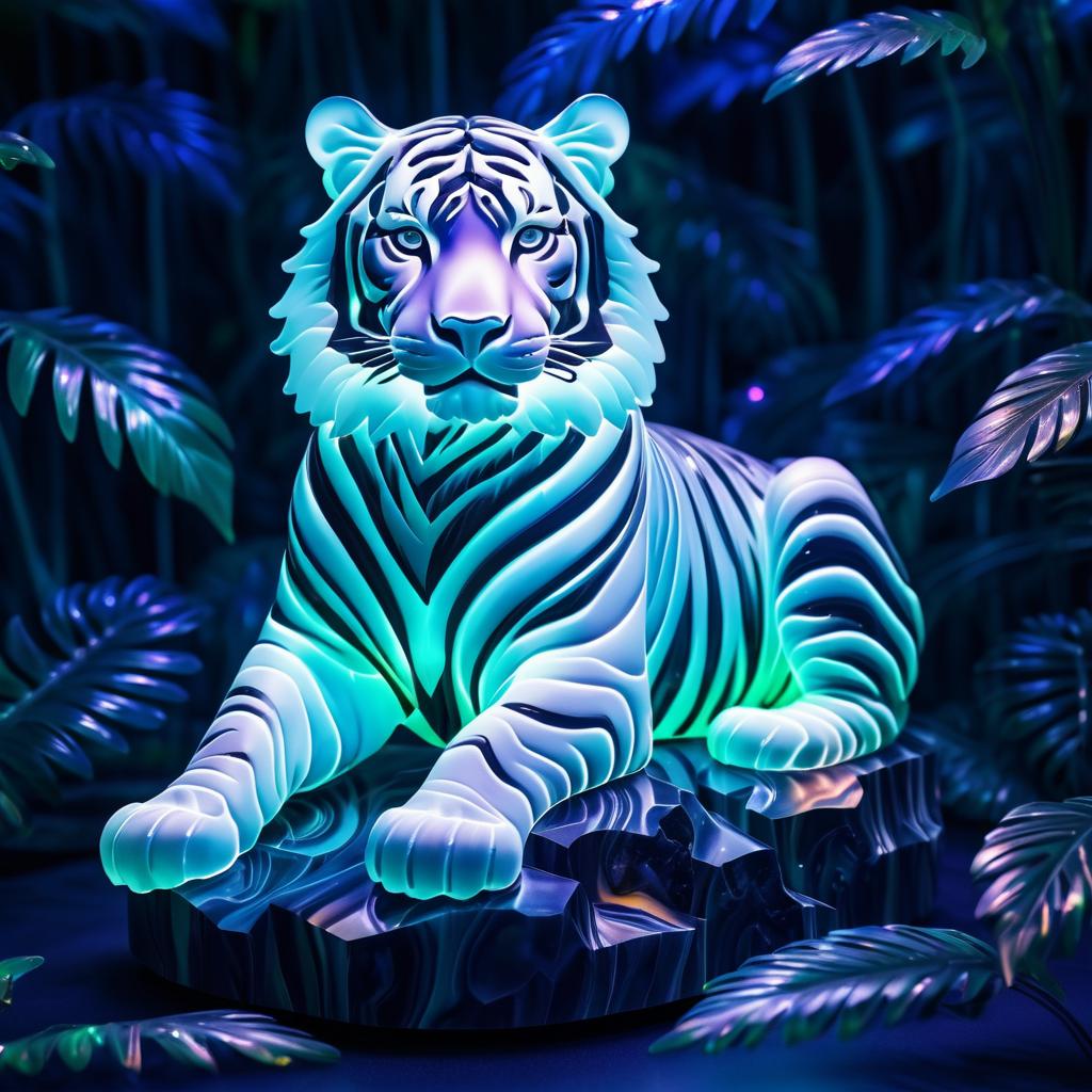 Radiant Onyx Tiger in Lush Jungle