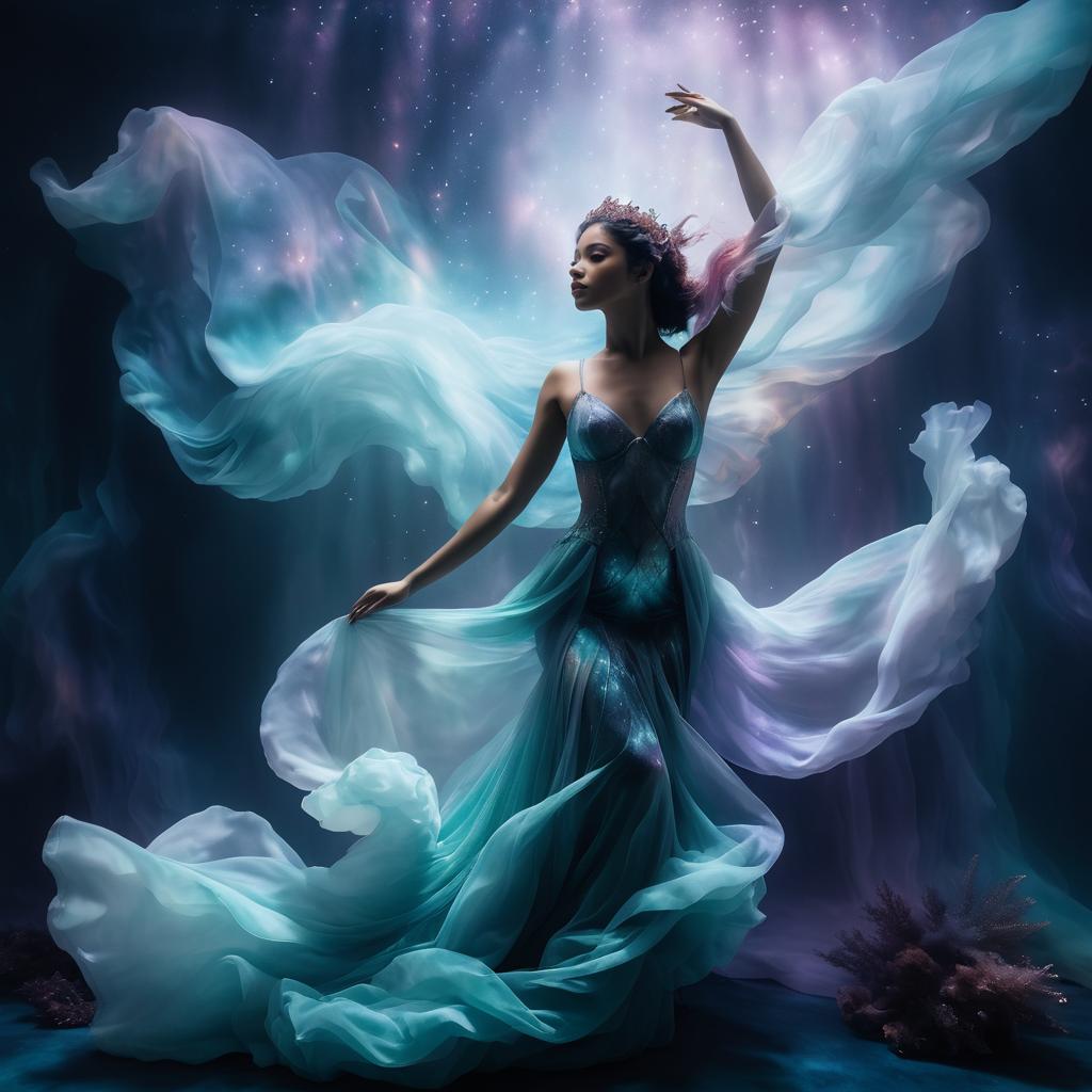 Ethereal Mermaid in Nebula Aesthetic