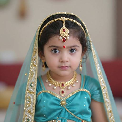 Baby Radha Woman Costume Portrait