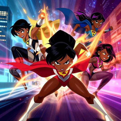 Black Female Superhero Action Scenes