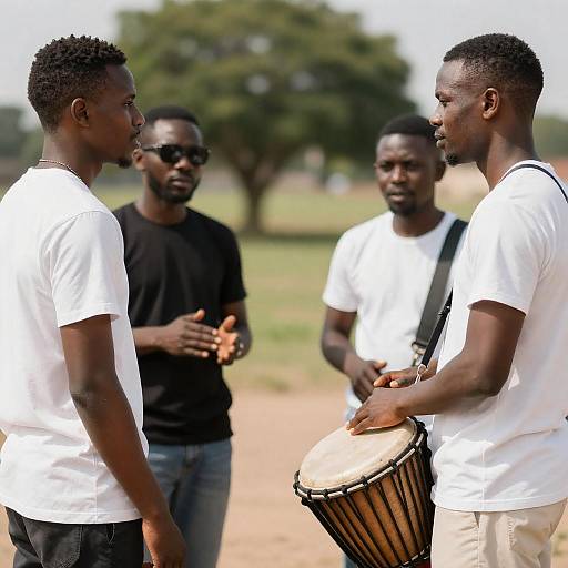 Sunny Outdoor Gathering of Friends