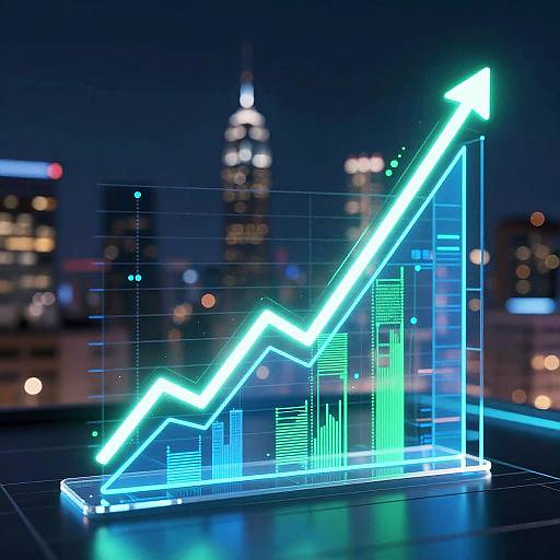 Futuristic Neon Touchscreen Graph