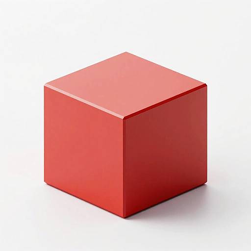 Minimalist Red Cube Car Concept