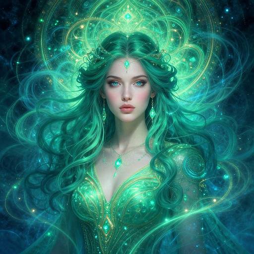 Mystical Woman in Enchanted Aura