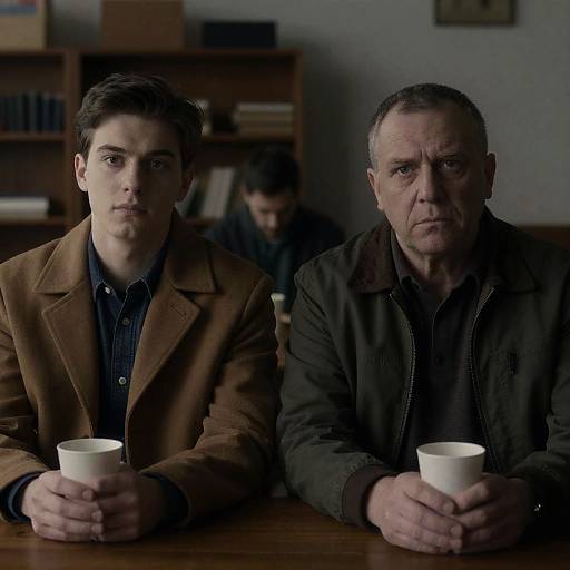 Indoor Portrait of Two Men with Gaze