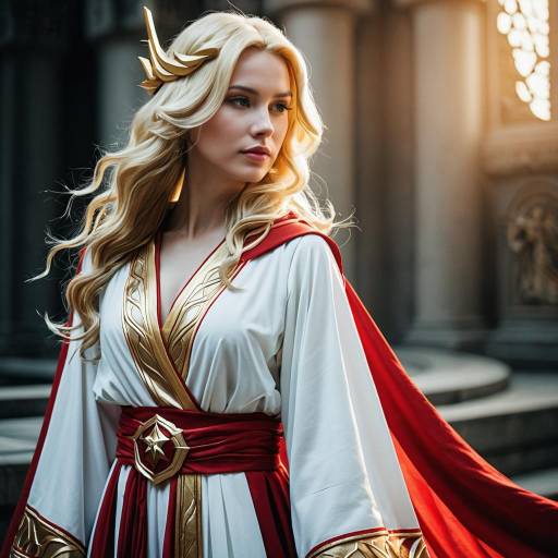 Elegant Angelic Mercy Cosplay Costume Design
