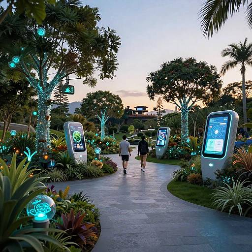 Ecofuturism: Futuristic Park Harmony