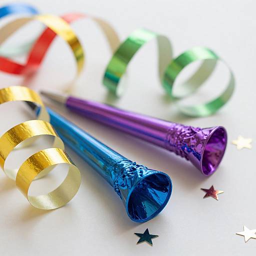 Vibrant Party Decorations from Low Angle