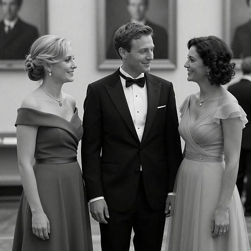 Elegant Black-and-White Formal Gathering