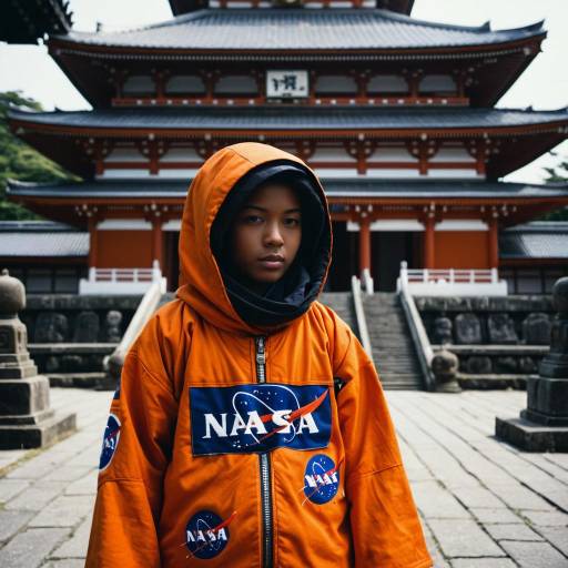 Realistic Portrait of Boy in NASA Costume