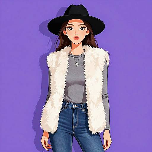 Chic Woman with Stylish Outfit