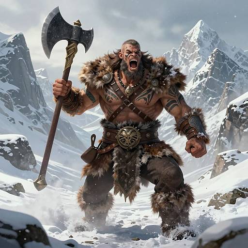 Fierce Goliath Barbarian War Cry