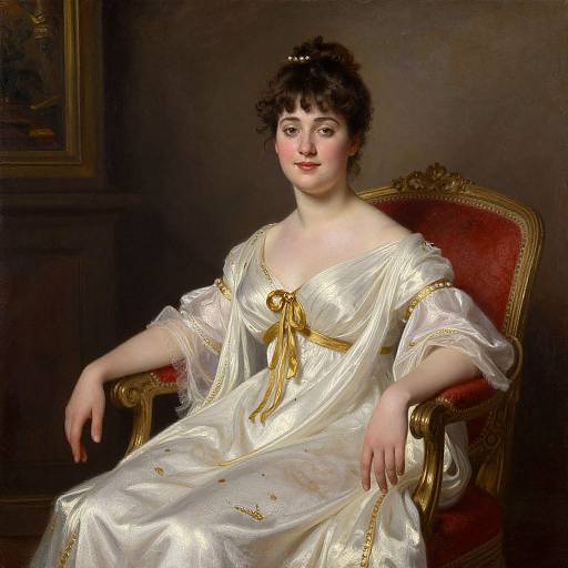 Regal Woman in Classical Oil Portrait
