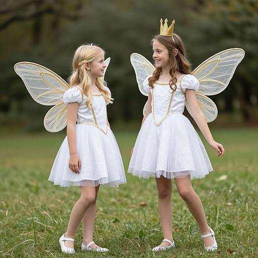 Fairy Costume with Gold Wings