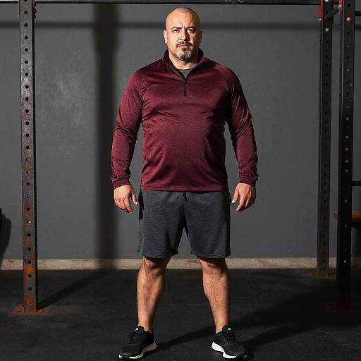 Athletic Middle-Aged Man at Industrial Gym