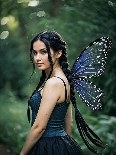 Realistic Dark Fairy with Wings