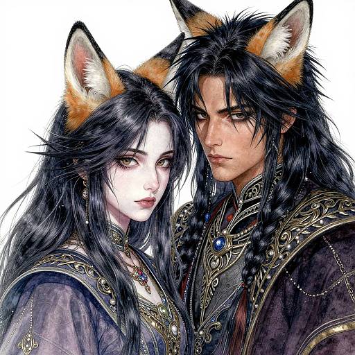 Fantasy Portrait with Mystical Symmetry