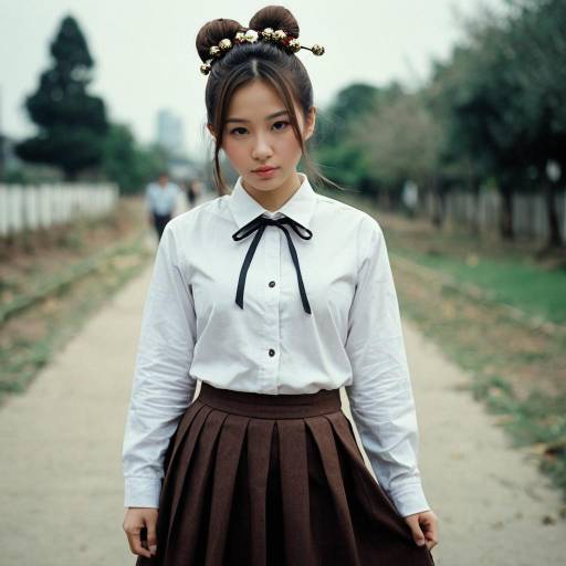 Realistic Outdoor Portrait of Unusual Costume