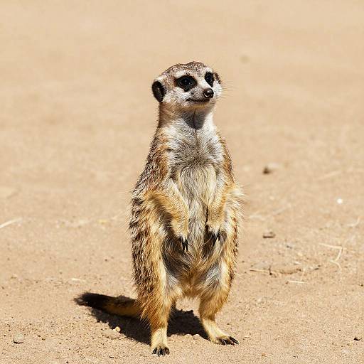 Meerkats in Desert Landscape
