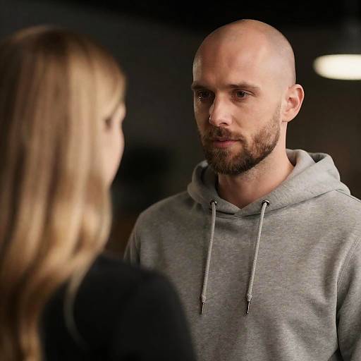 Intense Connection in Dimly Lit Scene