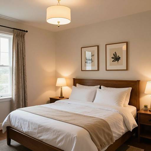 Cozy Bedroom with Warm Lighting
