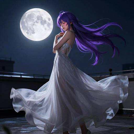 Acheron Star Rail: Moonlit Chiffon Embrace