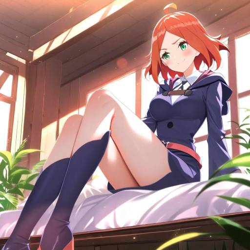 Illustration of Amanda o'neill, little witch academia in the style of Swordsouls