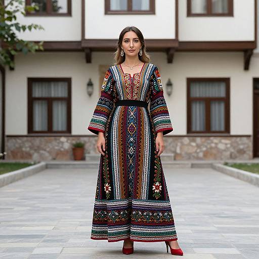 Colorful Turkish Folk Costume Woman