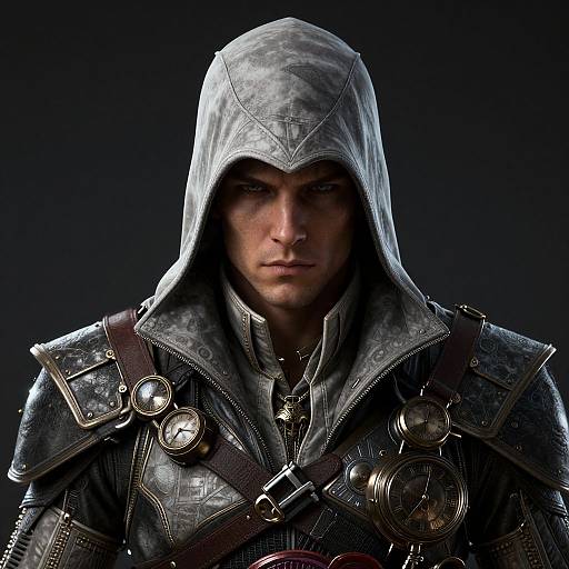 Clockpunk Assassin Detailed Portrait