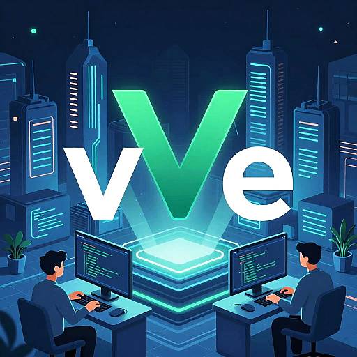 Futuristic Vue Framework Digital City