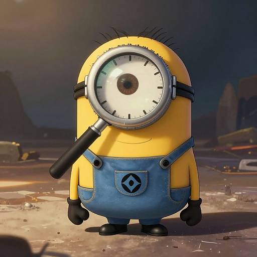 Surreal Minion with Melting Clock