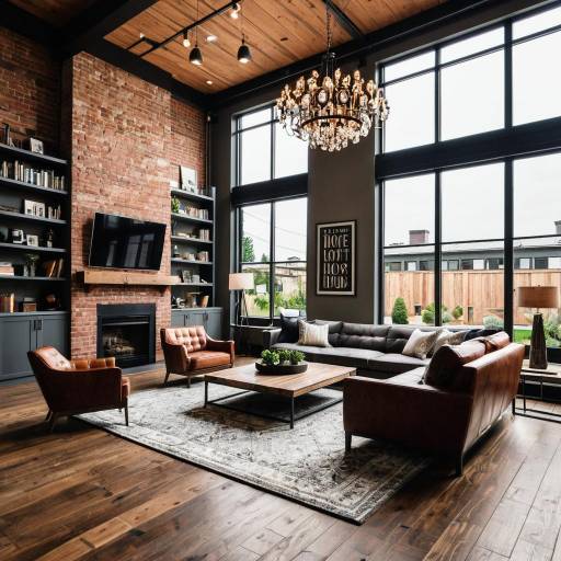 Modern Industrial Loft Living Room