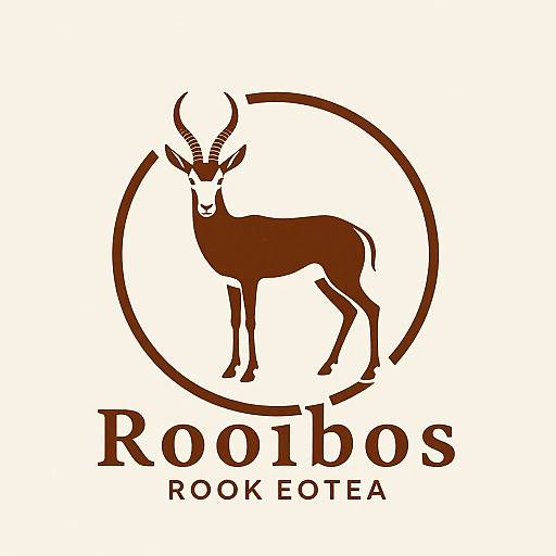 Logo image of a brown antelope with curved horns inside a circular brown border, with text 