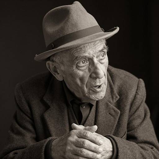 Intense Gaze: Sepia Portrait of Elderly Man