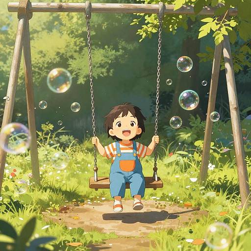 Playful Child in Sunny Park