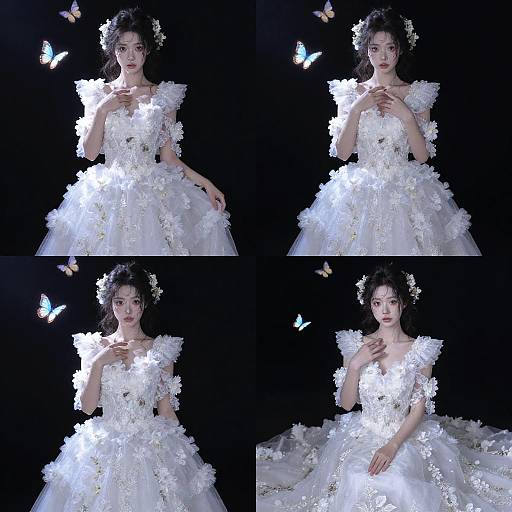 Fairytale Bride with Glowing Butterflies