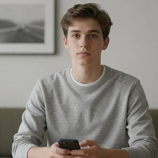Casual Young Man in Soft Lighting