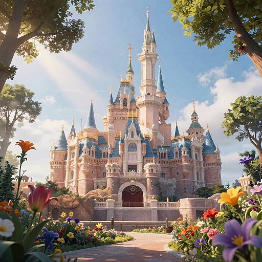 Enchanted Fairytale Castle Wallpaper
