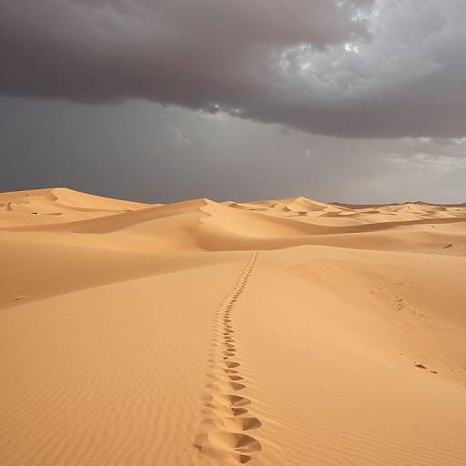 Solitary Desert Path at Dusk
