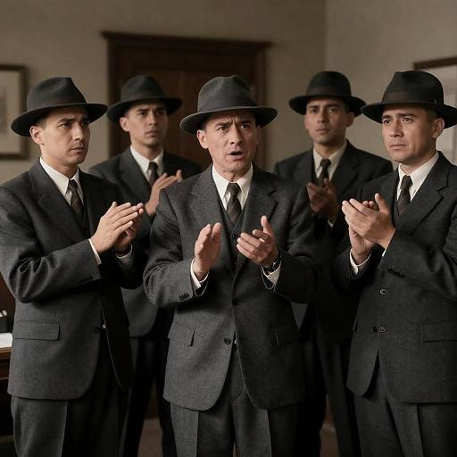 1940s Men in Suits and Intensity