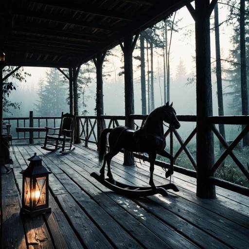 Magical Rustic Lumber Mill Porch Scene
