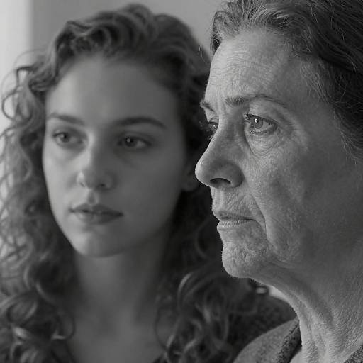 Intimate Black and White Portrait of Two Women