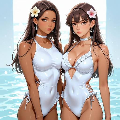 Cosplay Delight: Girls in Onepiece Swimsuits