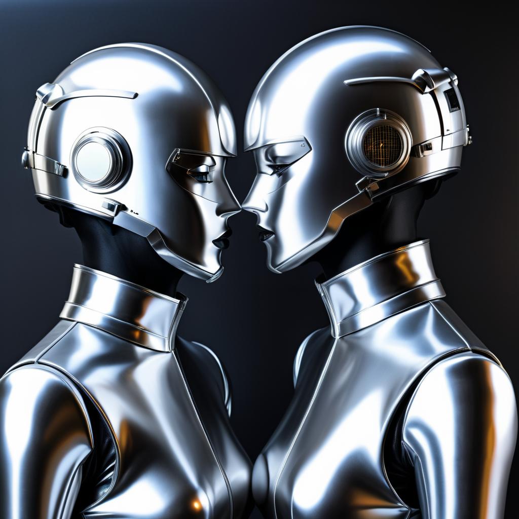 Futuristic Kiss: Robots in Love