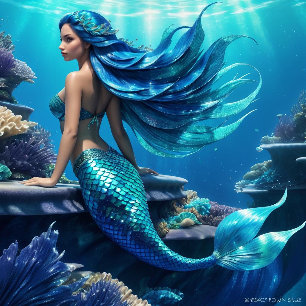 Detailed Mermaid Tail Concept Art Design