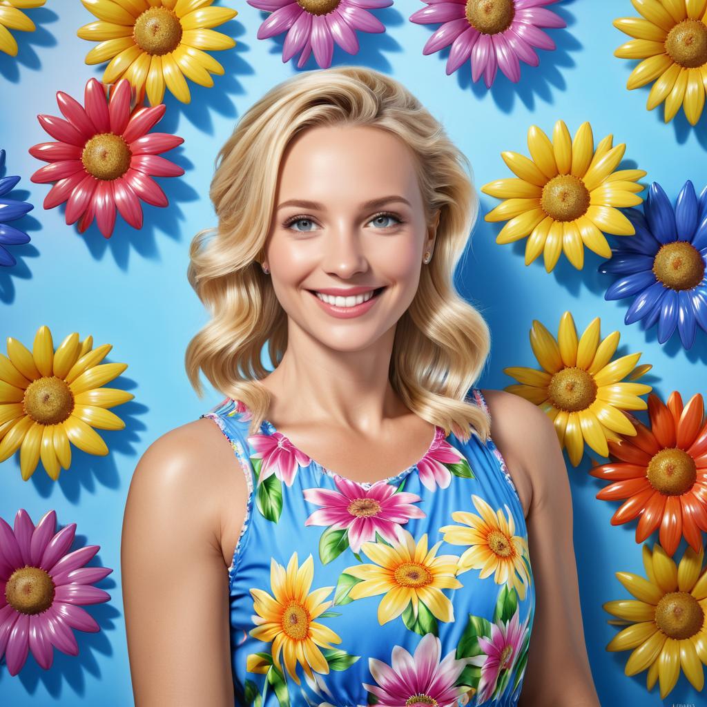 Vibrant Portrait of Cheerful Woman