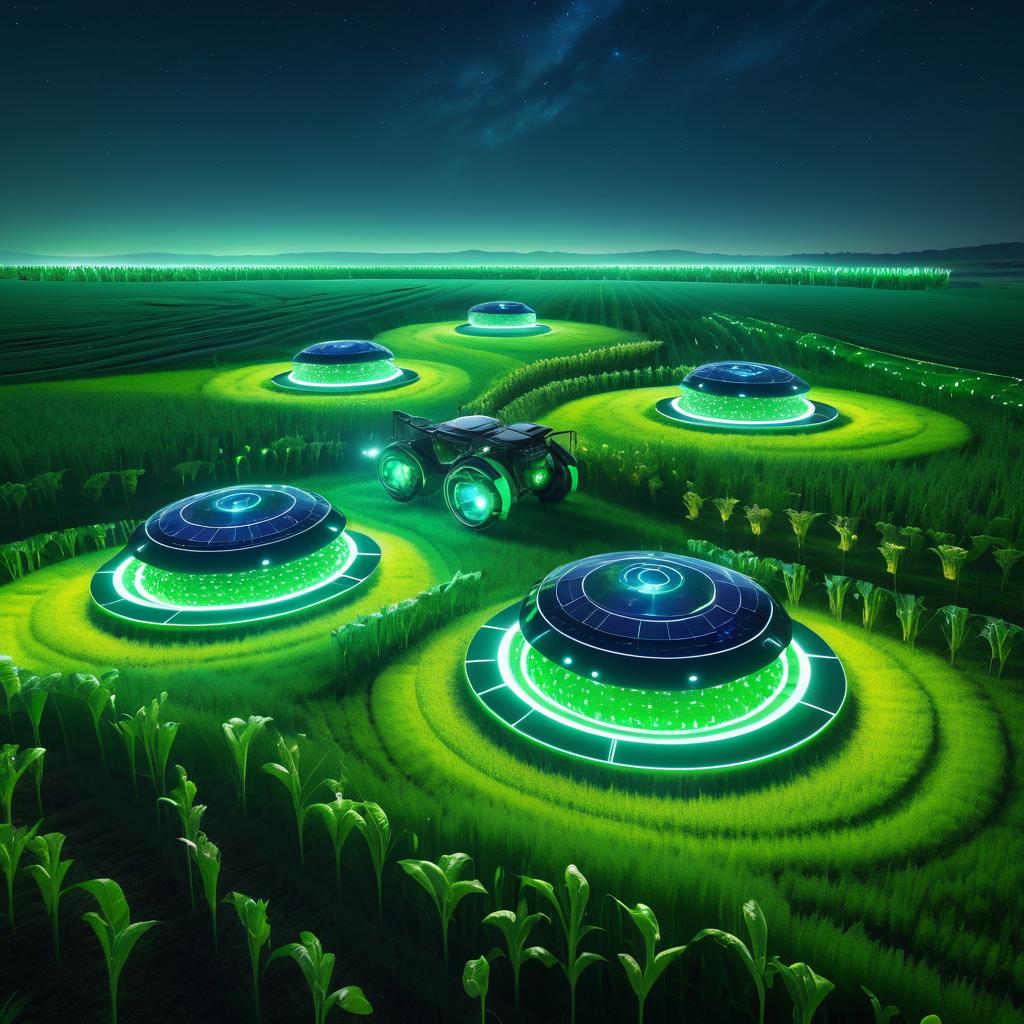 Futuristic Automated Farming in Nature